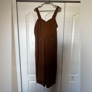 Brown Wide Leg Jumpsuit